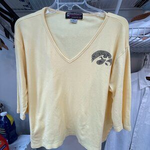 Iowa Hawkeye Collegiate 3/4 sleeve top
